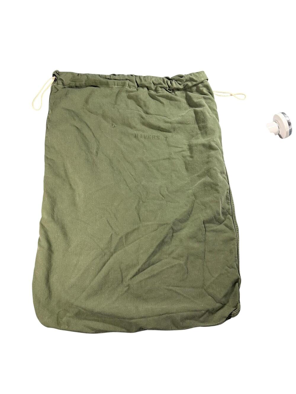 Vintage Vietnam Era USGI Military Barracks Laundry Bag – Stenciled "RIVERS"